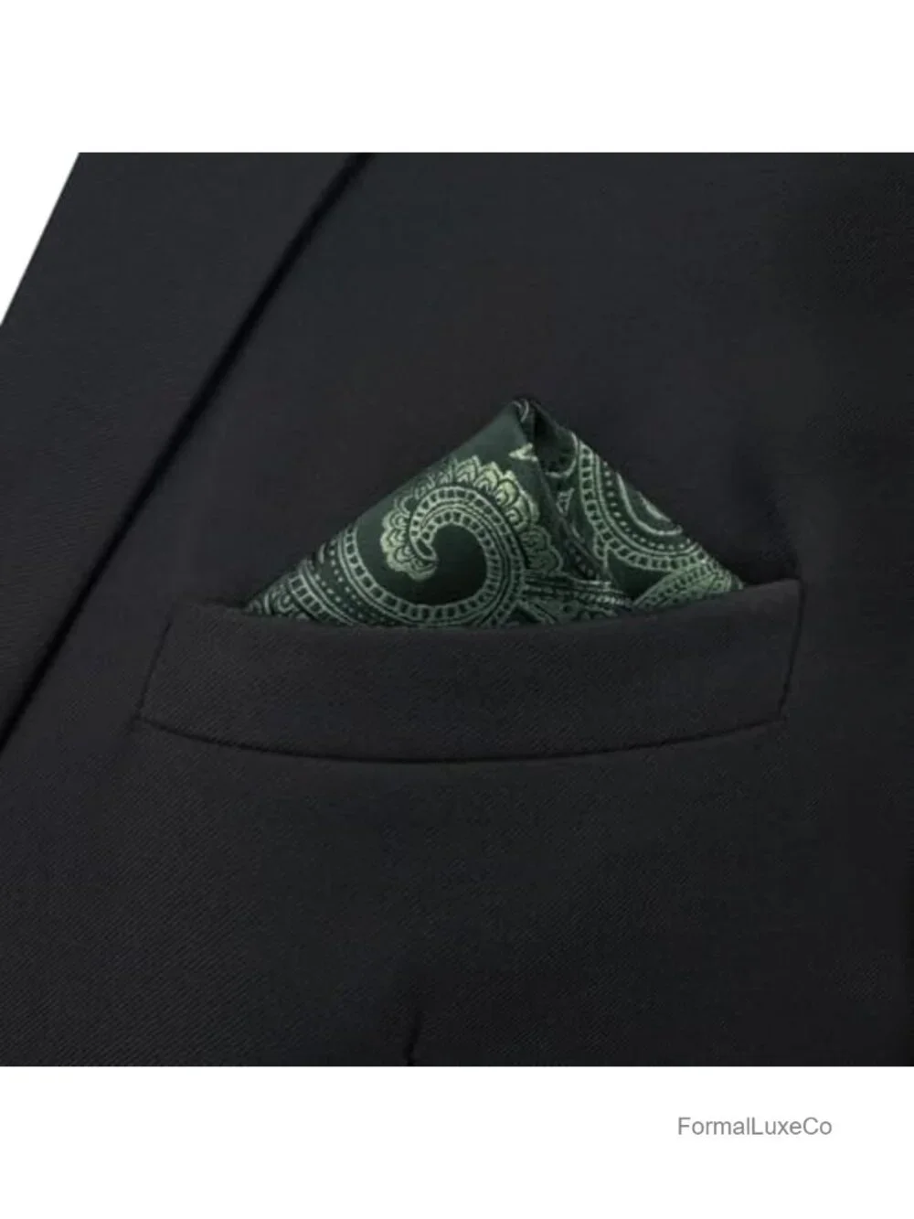 Men's Silk Necktie & Matching Pocket Square Set Paisley